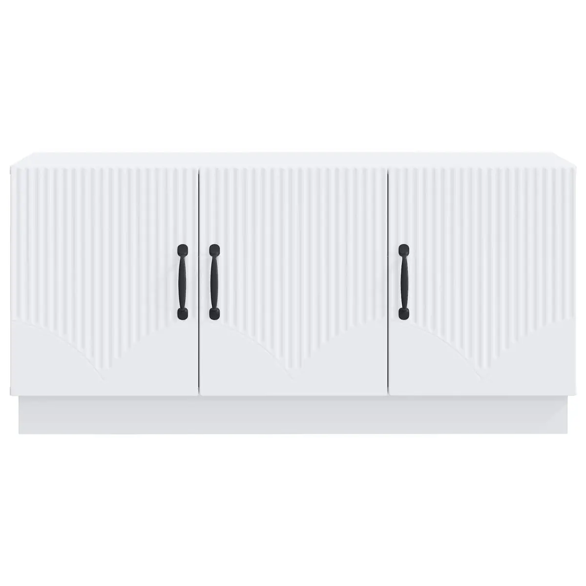 TV Stand Living Room White Media Unit Storage Shelves Drawers 99cm