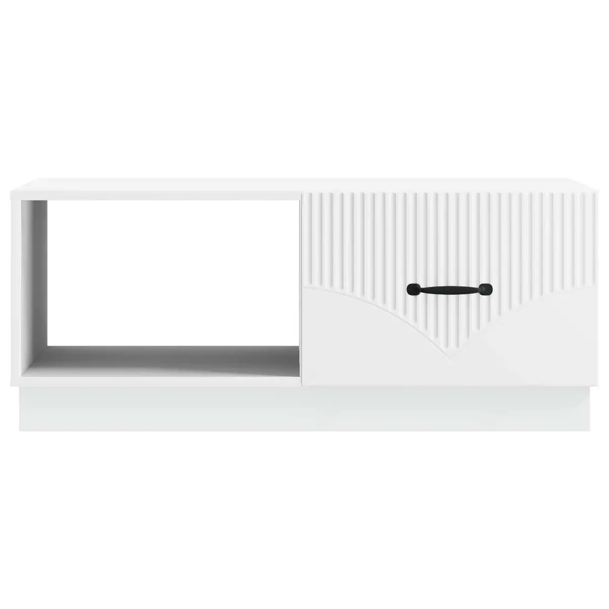 Coffee Table White Storage Cabinet 90x50x37 cm Modern Living Room Accent