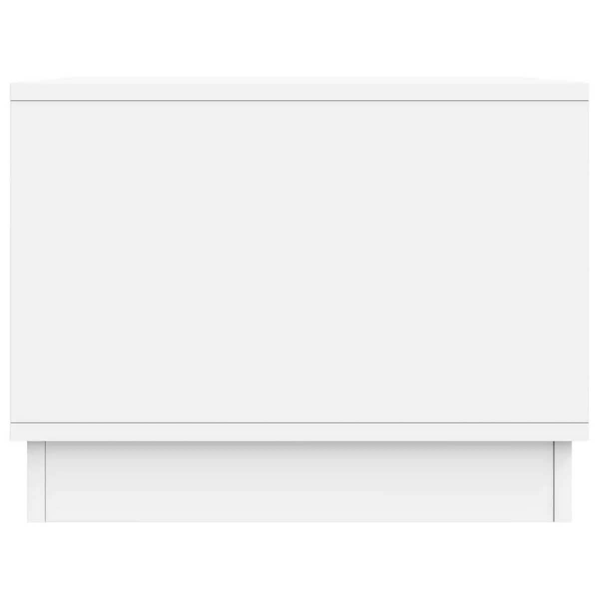 Coffee Table White Storage Cabinet 90x50x37 cm Modern Living Room Accent