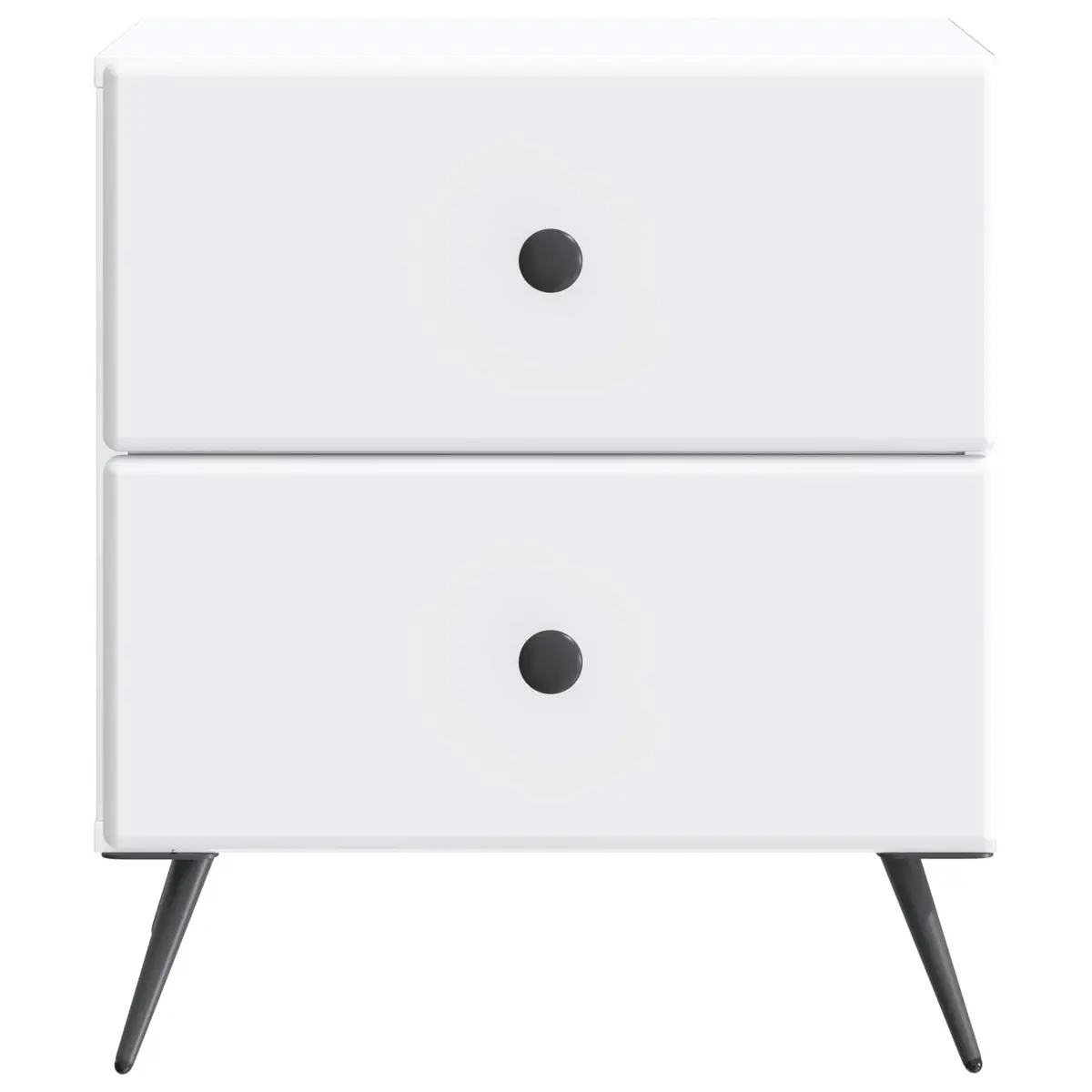 Bedside Cabinet White Bedroom Storage Table 43 x 34.5 x 47.5 cm