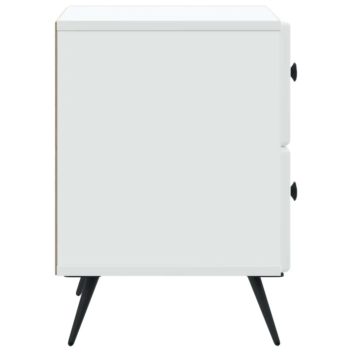 Bedside Cabinet White Bedroom Storage Table 43 x 34.5 x 47.5 cm