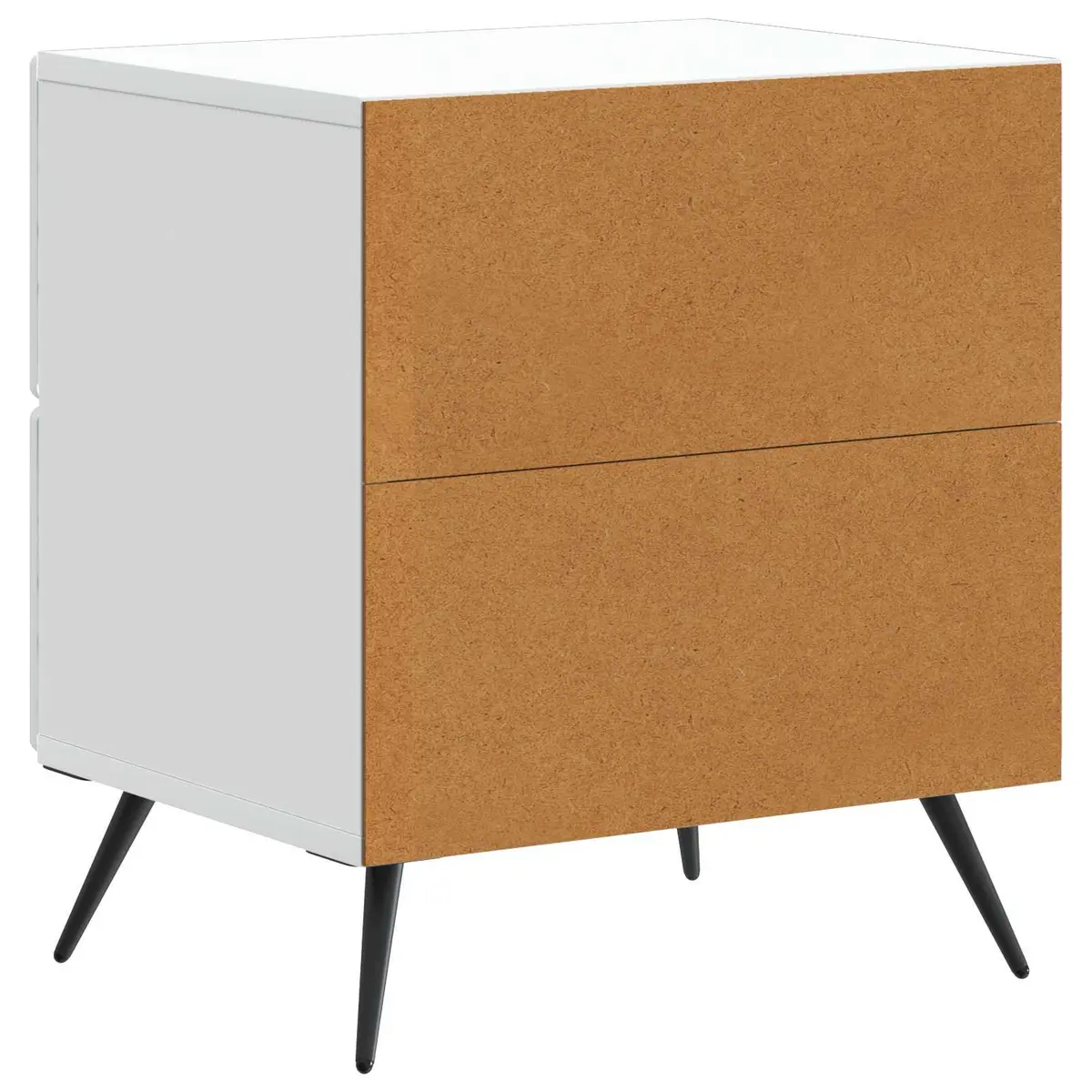 Bedside Cabinet White Bedroom Storage Table 43 x 34.5 x 47.5 cm