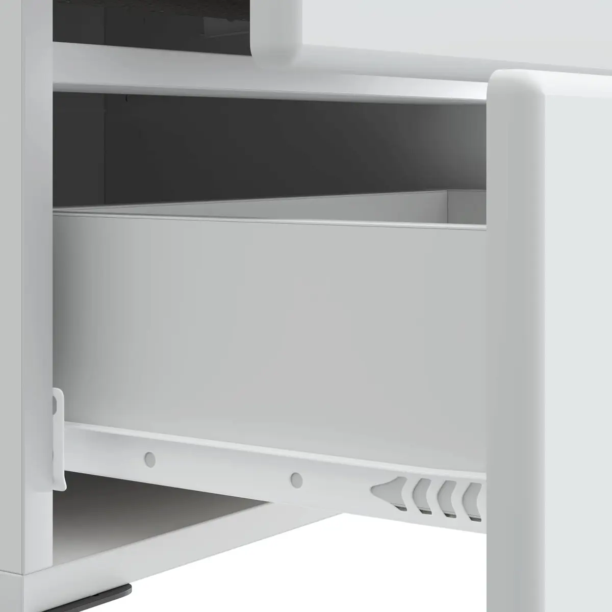 Bedside Cabinet White Bedroom Storage Table 43 x 34.5 x 47.5 cm