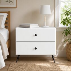Specifications of White Bedside Cabinet 62 x 34.5 x 47.5 cm