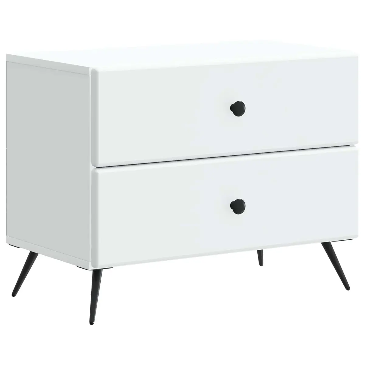 White Bedside Cabinet 62 x 34.5 x 47.5 cm