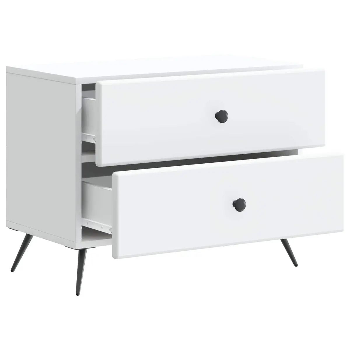 White Bedside Cabinet 62 x 34.5 x 47.5 cm
