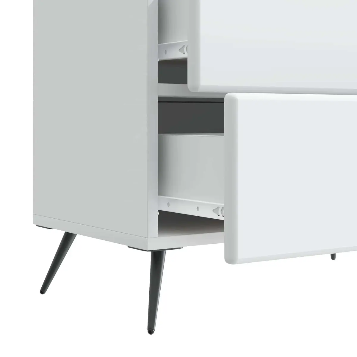 White Bedside Cabinet 62 x 34.5 x 47.5 cm
