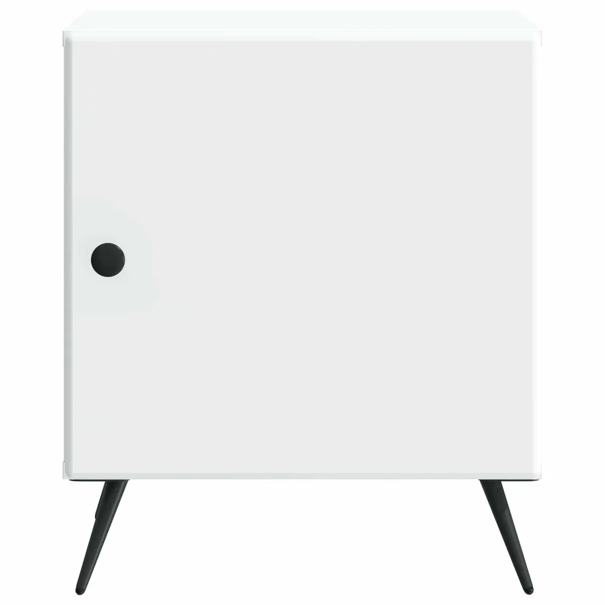 Bedside Cabinet White Modern Nightstand Storage Bedroom 43x34.5x50cm