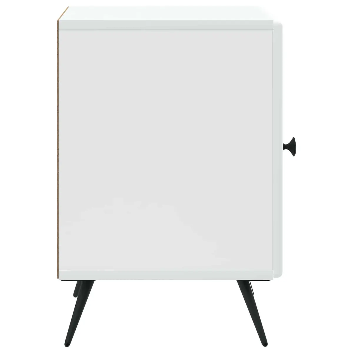 Bedside Cabinet White Modern Nightstand Storage Bedroom 43x34.5x50cm