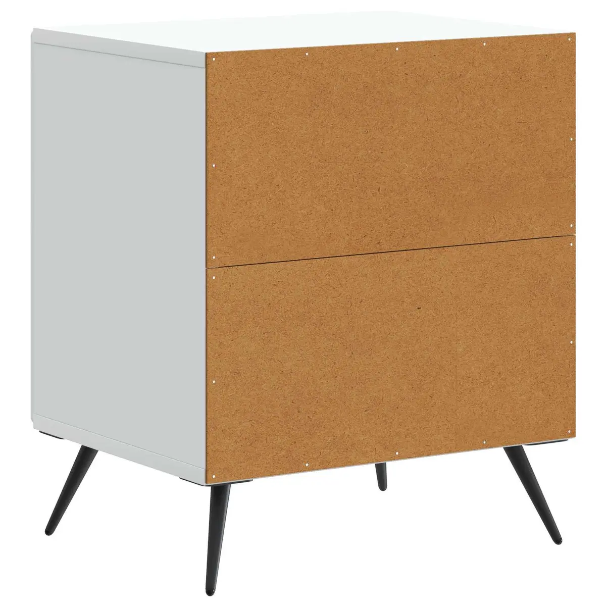 Bedside Cabinet White Modern Nightstand Storage Bedroom 43x34.5x50cm