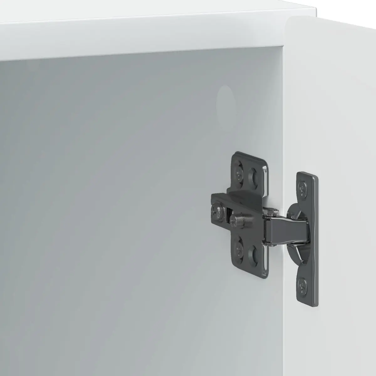 Bedside Cabinet White Modern Nightstand Storage Bedroom 43x34.5x50cm