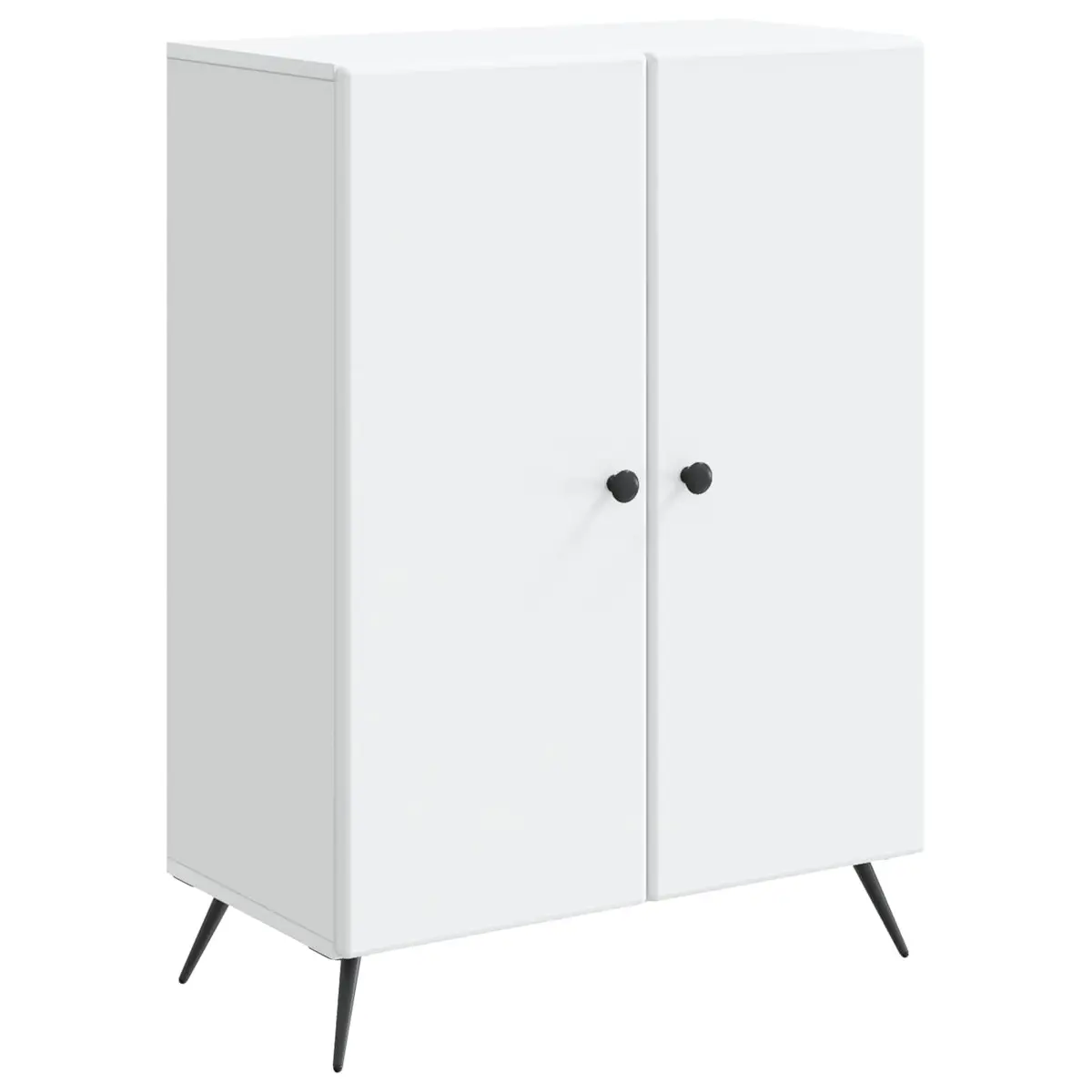 Sideboard White Engineered Wood Storage Cabinet Buffet 66 x 34.5 x 90 cm