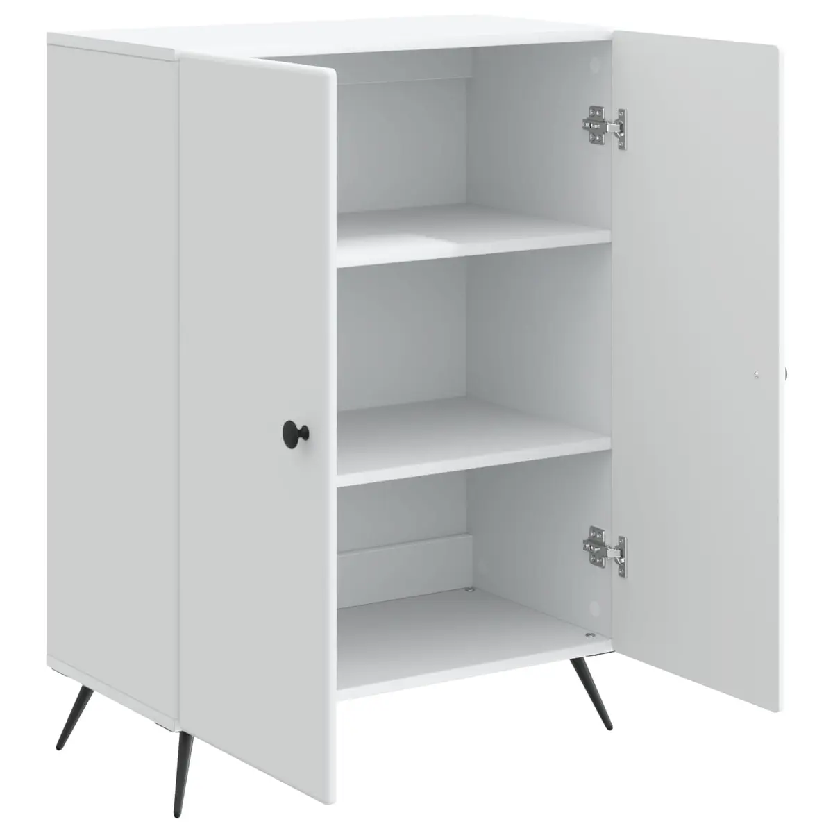 Sideboard White Engineered Wood Storage Cabinet Buffet 66 x 34.5 x 90 cm
