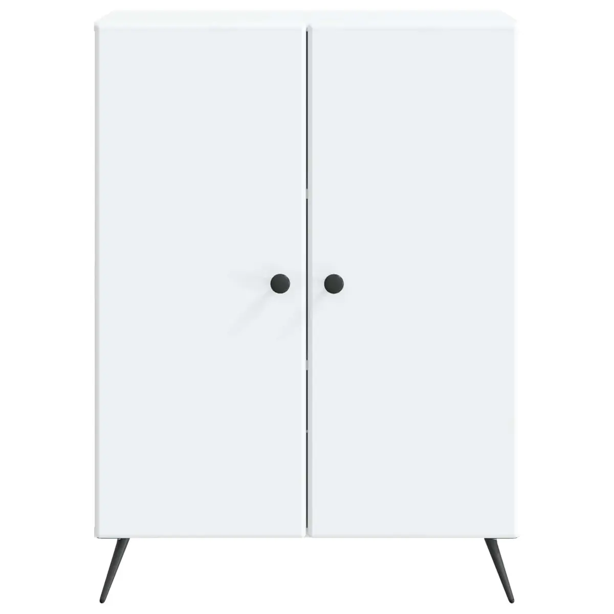Sideboard White Engineered Wood Storage Cabinet Buffet 66 x 34.5 x 90 cm