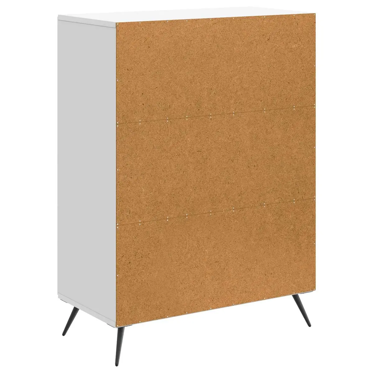 Sideboard White Engineered Wood Storage Cabinet Buffet 66 x 34.5 x 90 cm