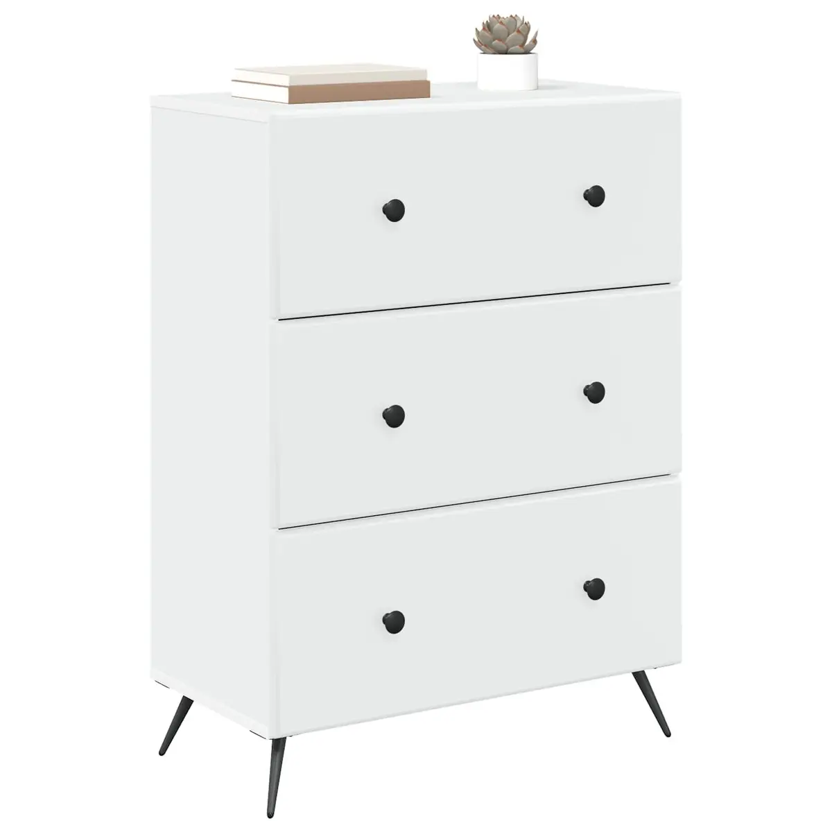 Storage Cabinet White Sliding Door 66 x 34.5 x 90 cm Engineered Wood
