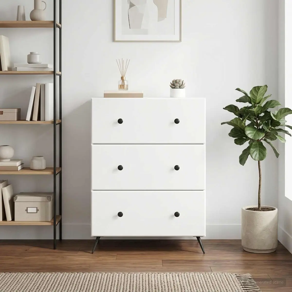 Storage Cabinet White Sliding Door 66 x 34.5 x 90 cm Engineered Wood