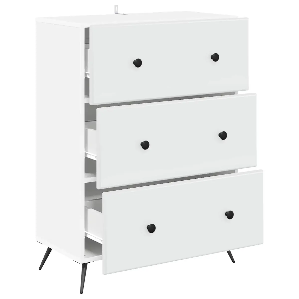 Storage Cabinet White Sliding Door 66 x 34.5 x 90 cm Engineered Wood