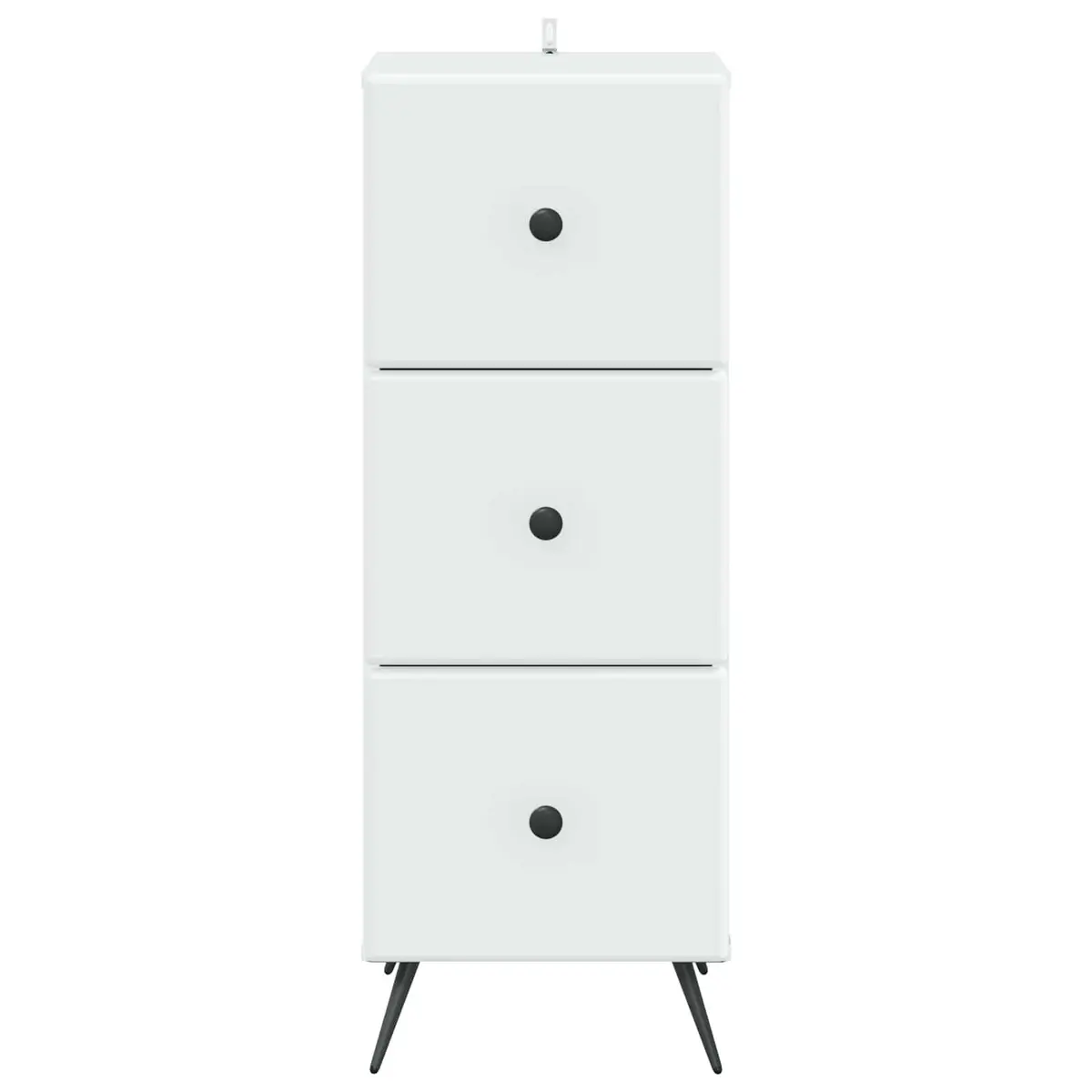 White Drawer Storage Cabinet for Home or Office 33 x 34.5 x 90 cm Engineered Wood Adjustable Shelves