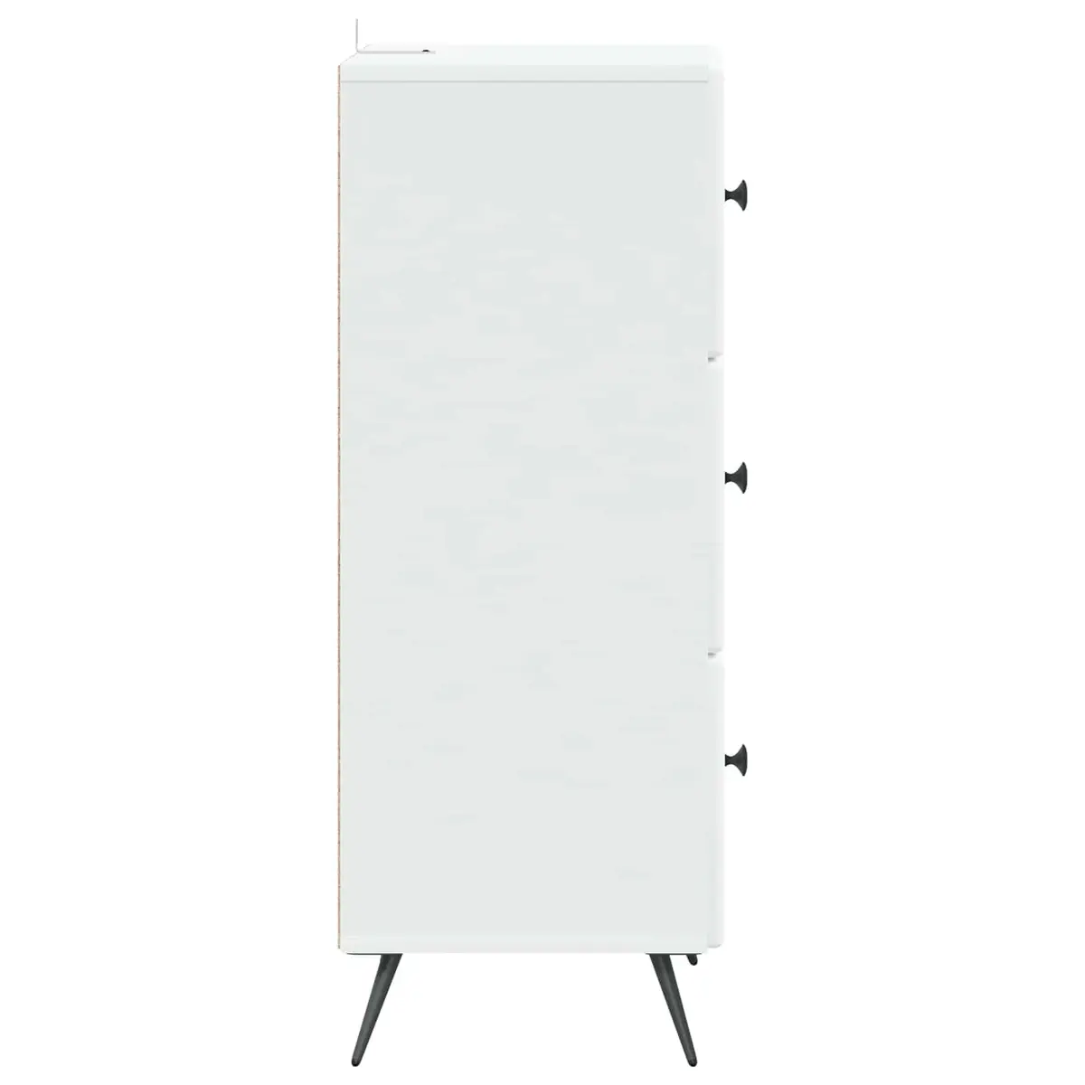 White Drawer Storage Cabinet for Home or Office 33 x 34.5 x 90 cm Engineered Wood Adjustable Shelves
