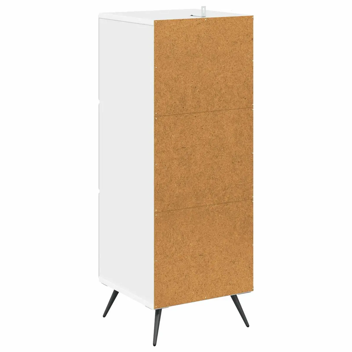 White Drawer Storage Cabinet for Home or Office 33 x 34.5 x 90 cm Engineered Wood Adjustable Shelves
