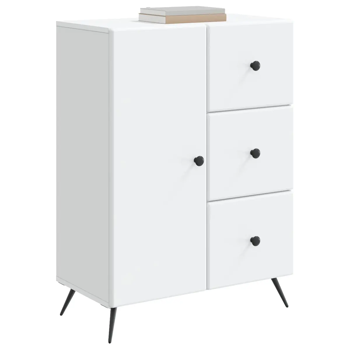 White Sideboard Buffet Storage Cabinet Dining Room Furniture 66x34.5x90cm