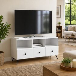 Specifications of White Engineered Wood TV Cabinet