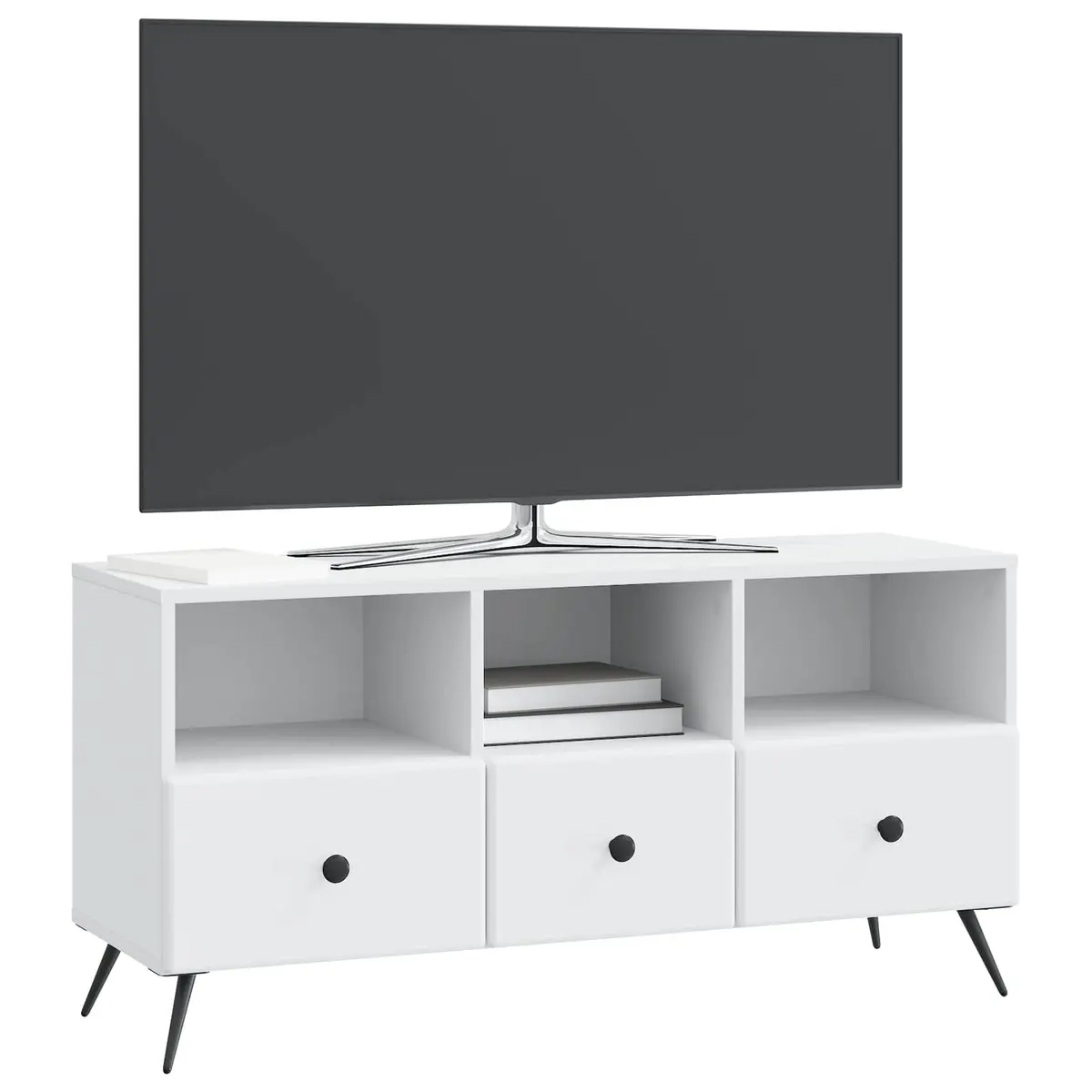 TV Cabinet for Living Room White Engineered Wood 102 x 34.5 x 50 cm