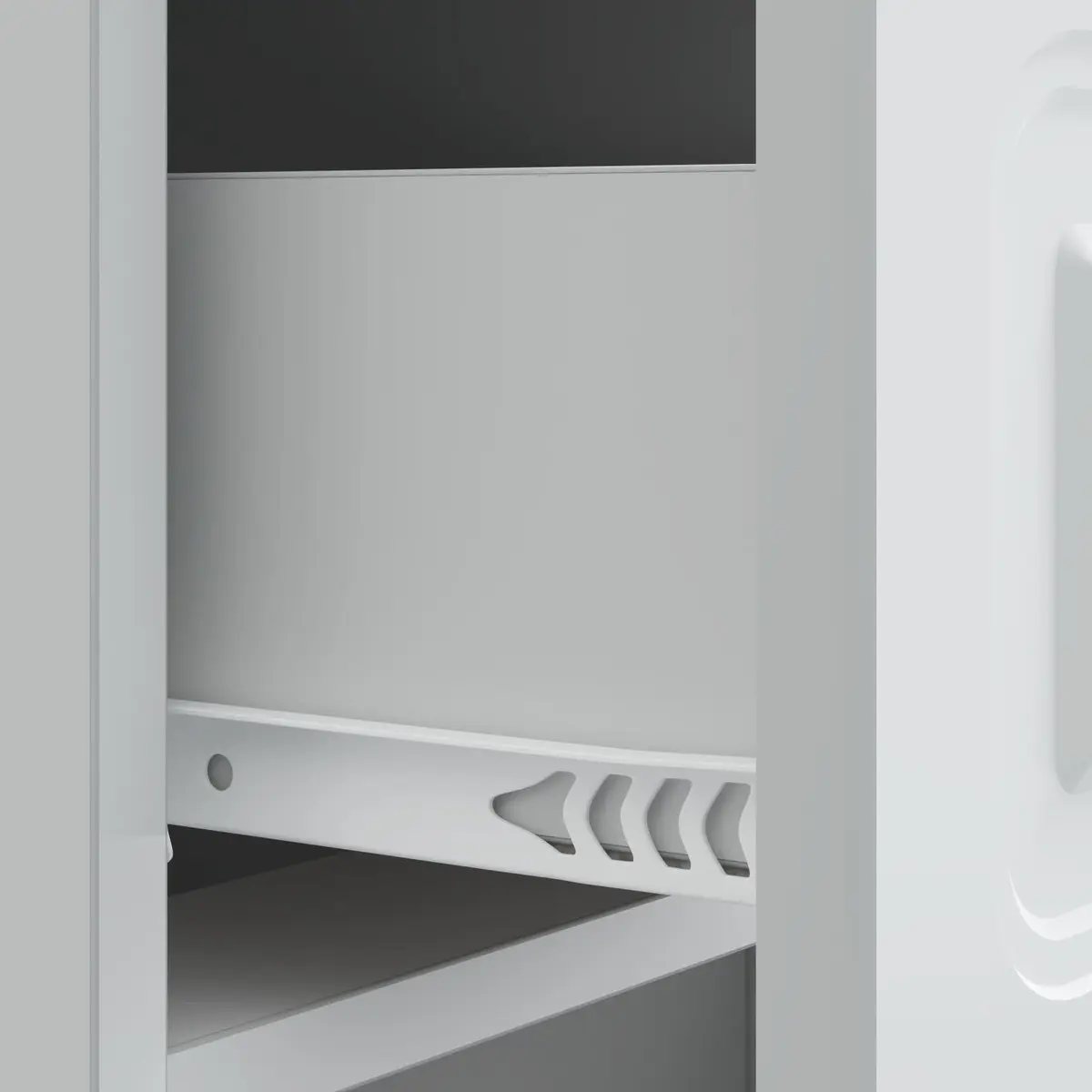 White Vintage Engineered Wood Cabinet