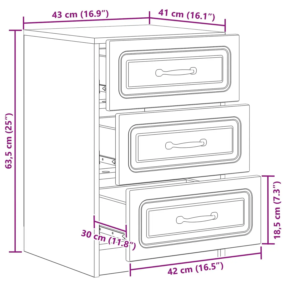 White Vintage Engineered Wood Cabinet