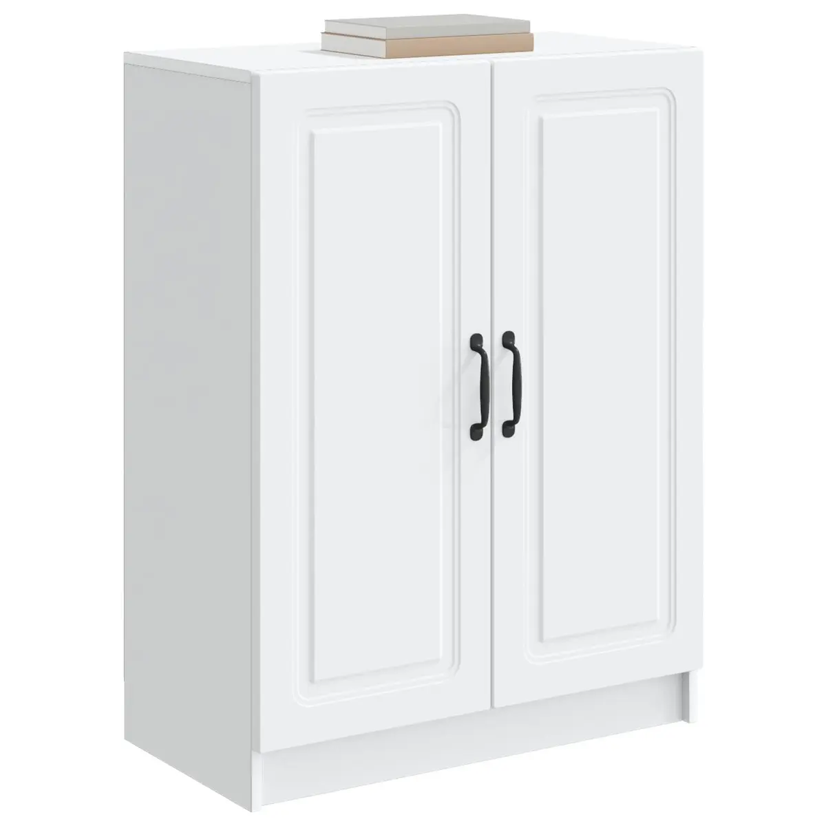 Sideboard Storage Cabinet for Living Room Dining White Engineered Wood 66 x 34.5 x 87 cm