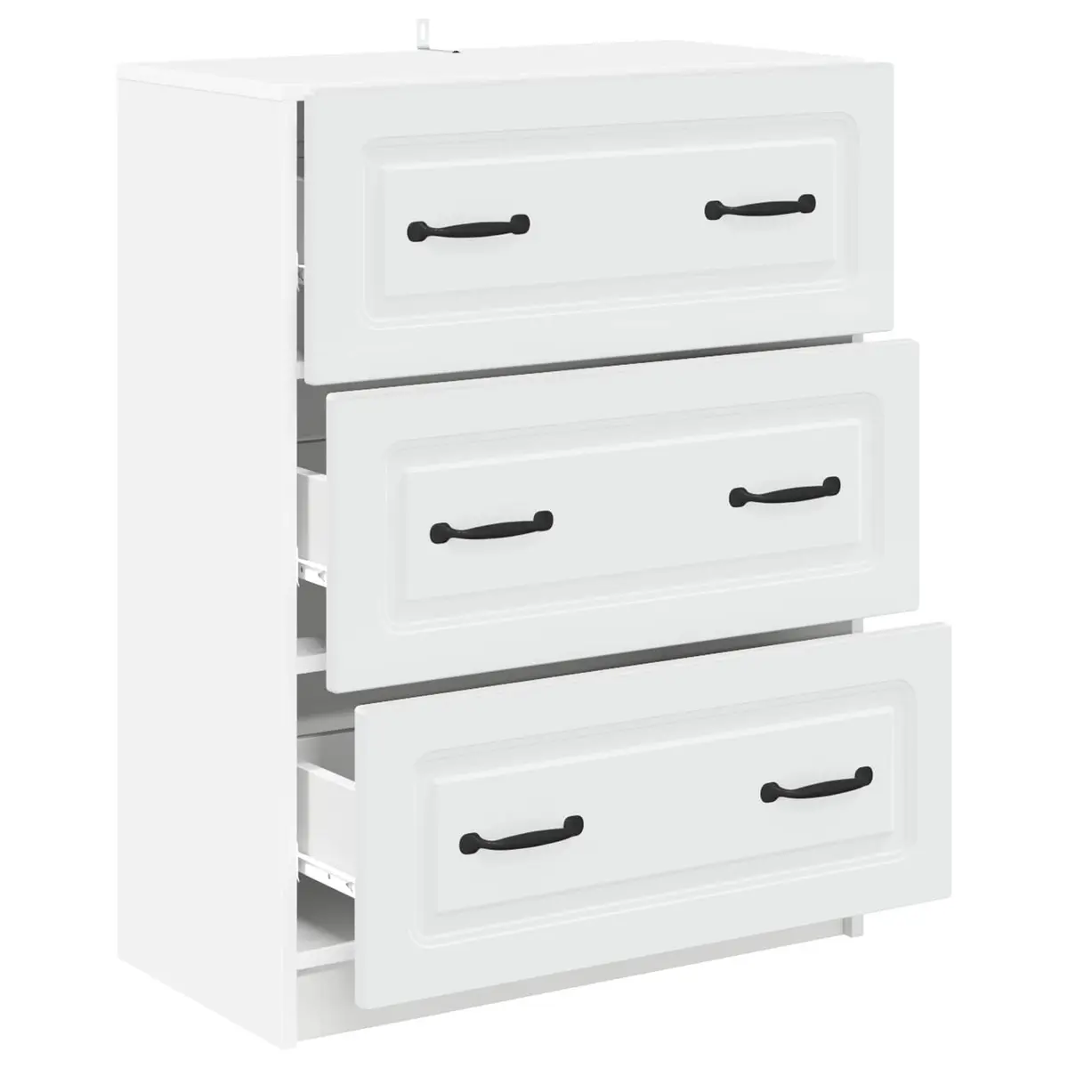 Drawer Cabinet White Modern Storage Furniture 66 x 34.5 x 87 cm