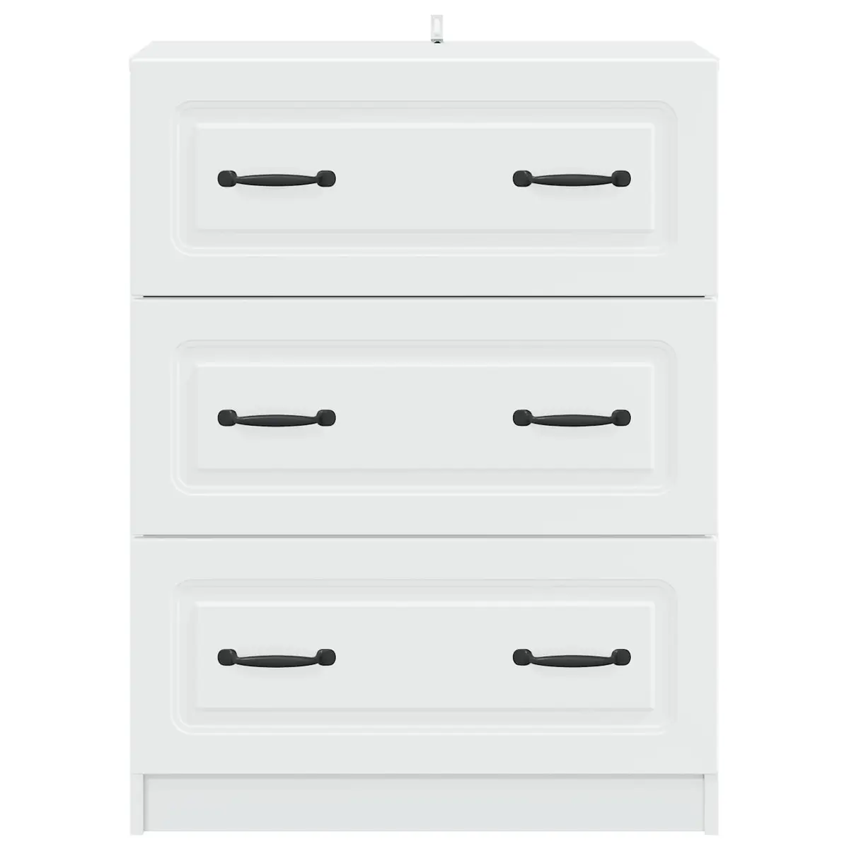 Drawer Cabinet White Modern Storage Furniture 66 x 34.5 x 87 cm