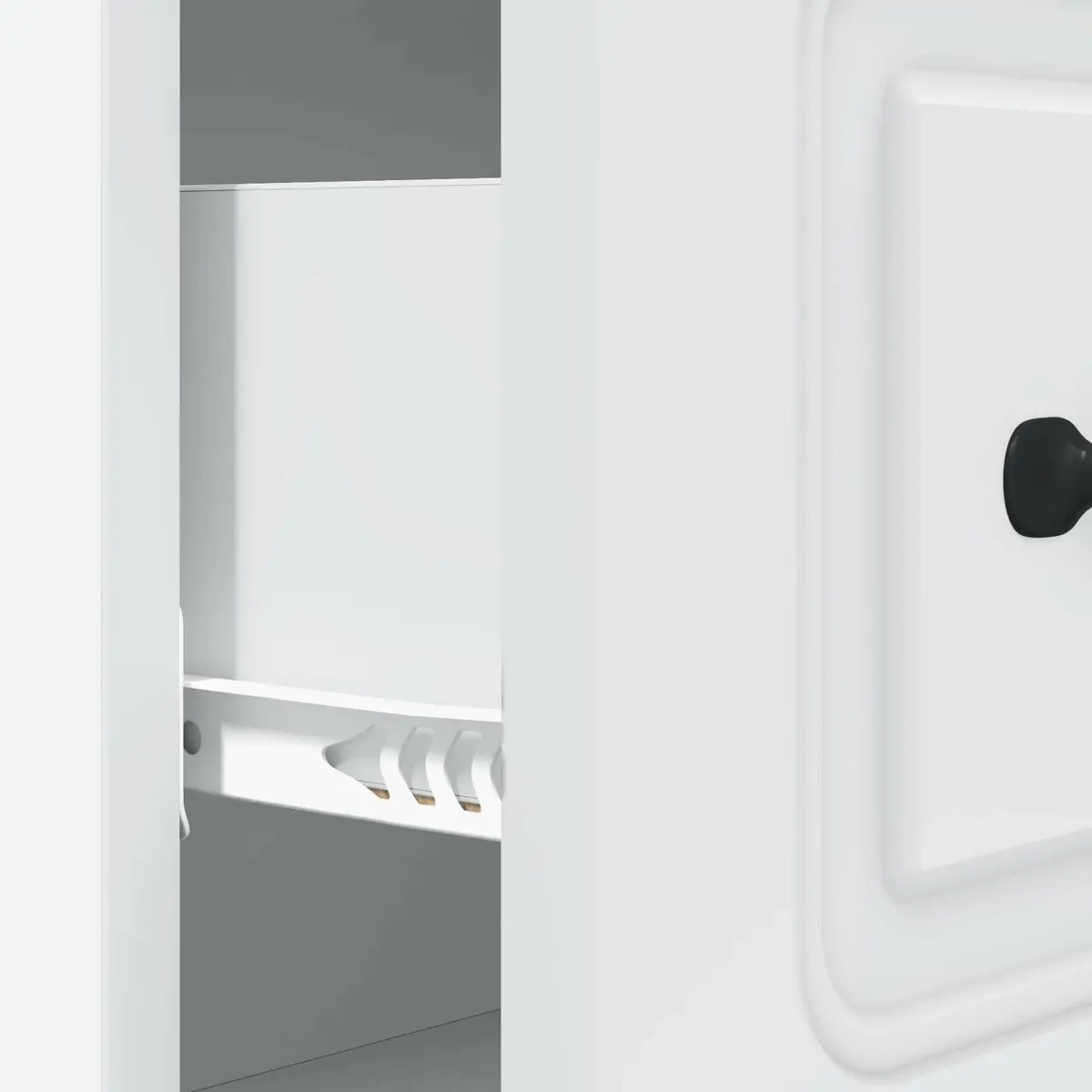 Drawer Cabinet White Modern Storage Furniture 66 x 34.5 x 87 cm
