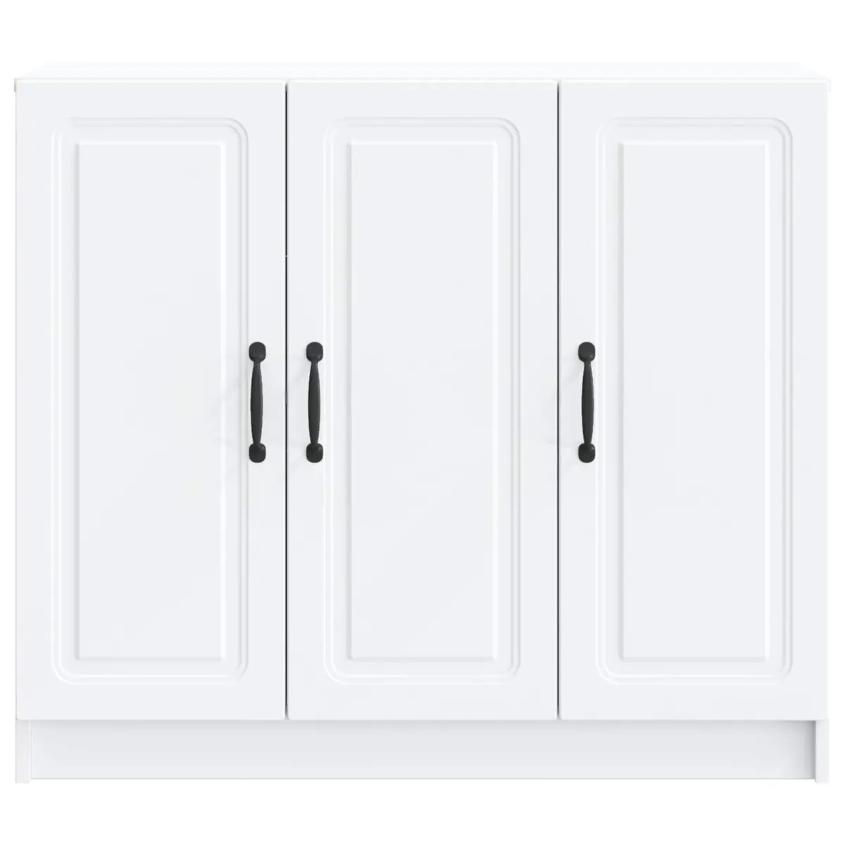White Engineered Wood Storage Cabinet