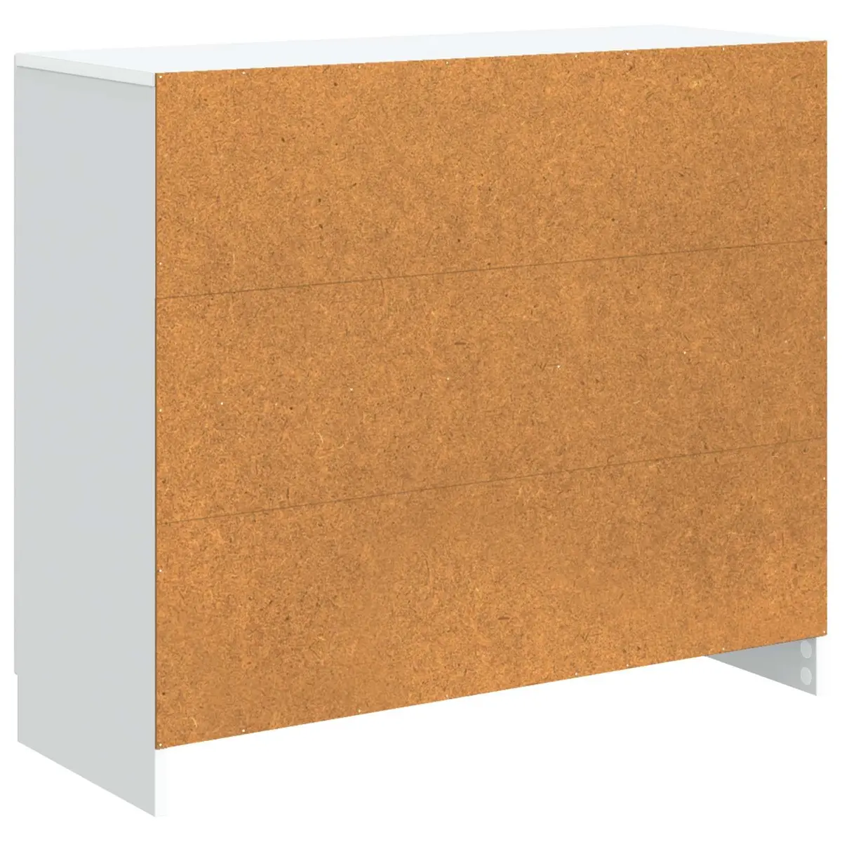 White Engineered Wood Storage Cabinet