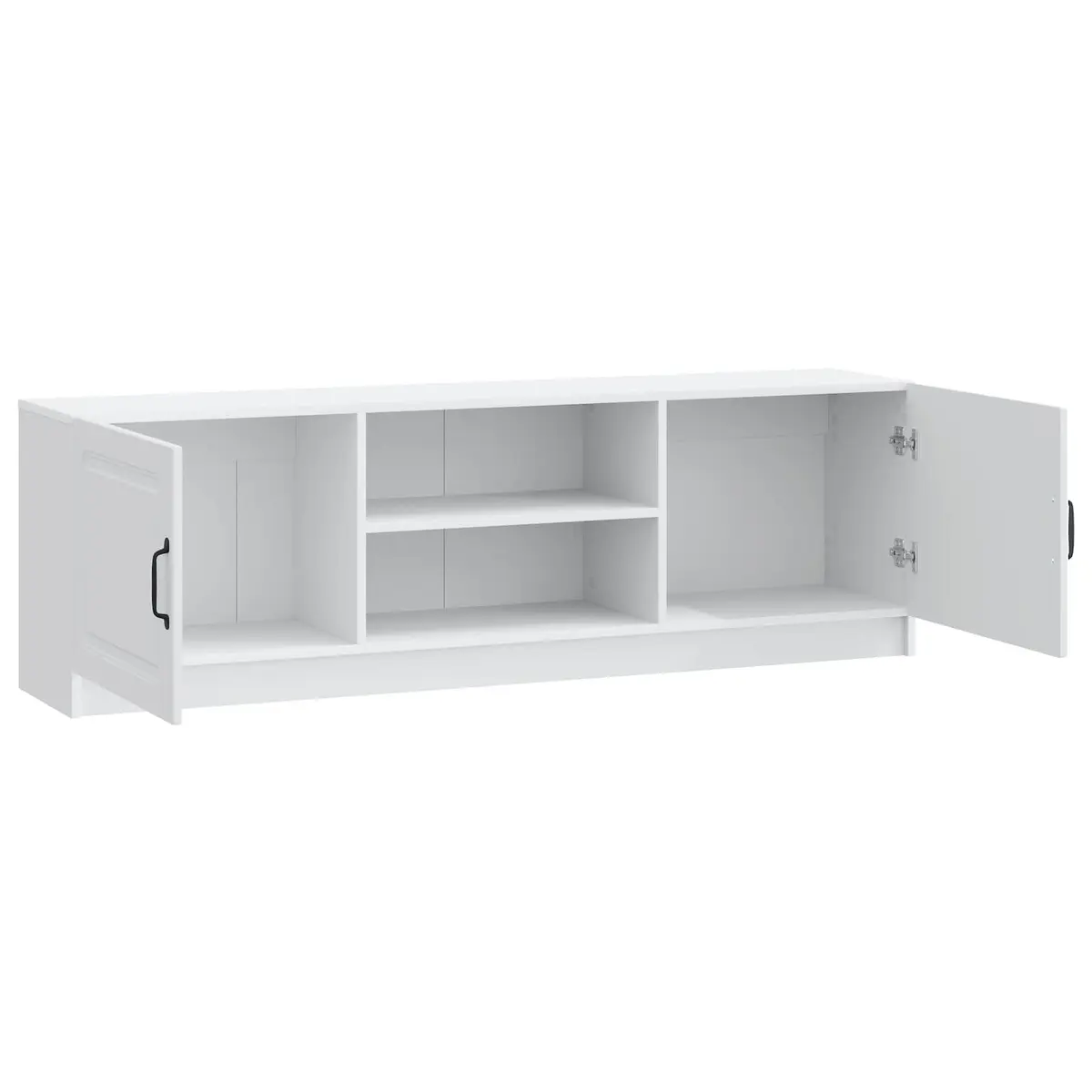 TV Cabinet Living Room White 150 x 31 x 47 cm Engineered Wood Media Storage Unit