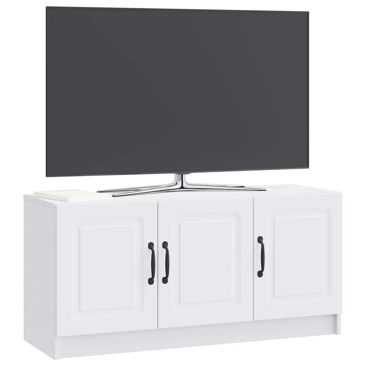 White TV Cabinet Living Room Storage Unit 99x34.5x47cm