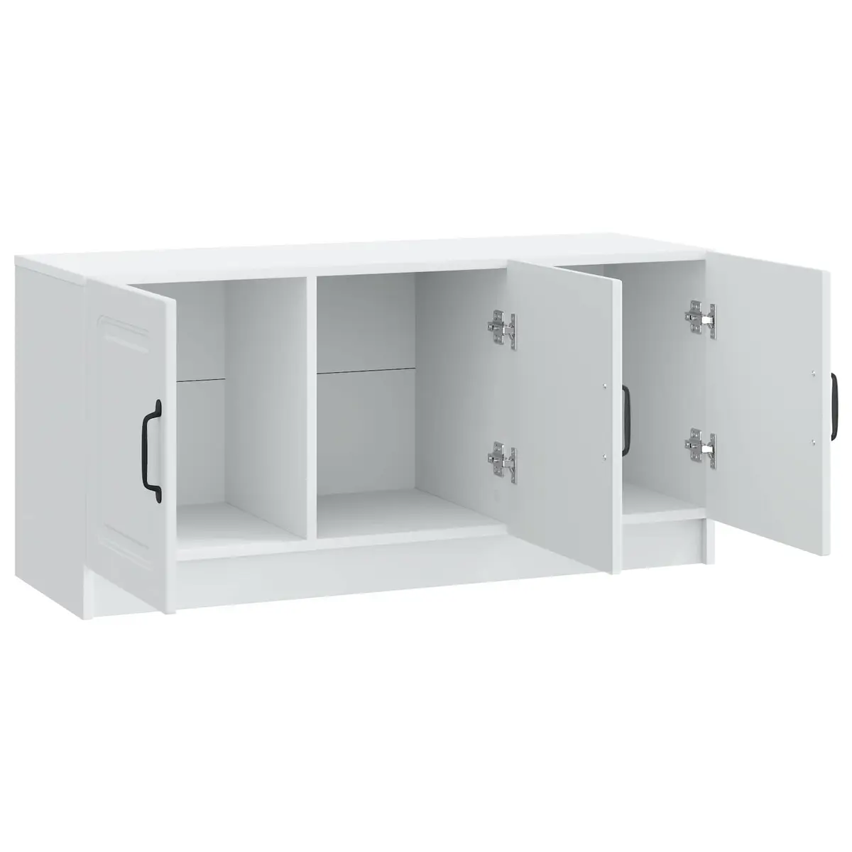 White TV Cabinet Living Room Storage Unit 99x34.5x47cm