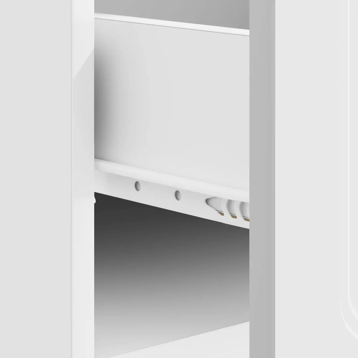 White Modern Coffee Table with Drawer