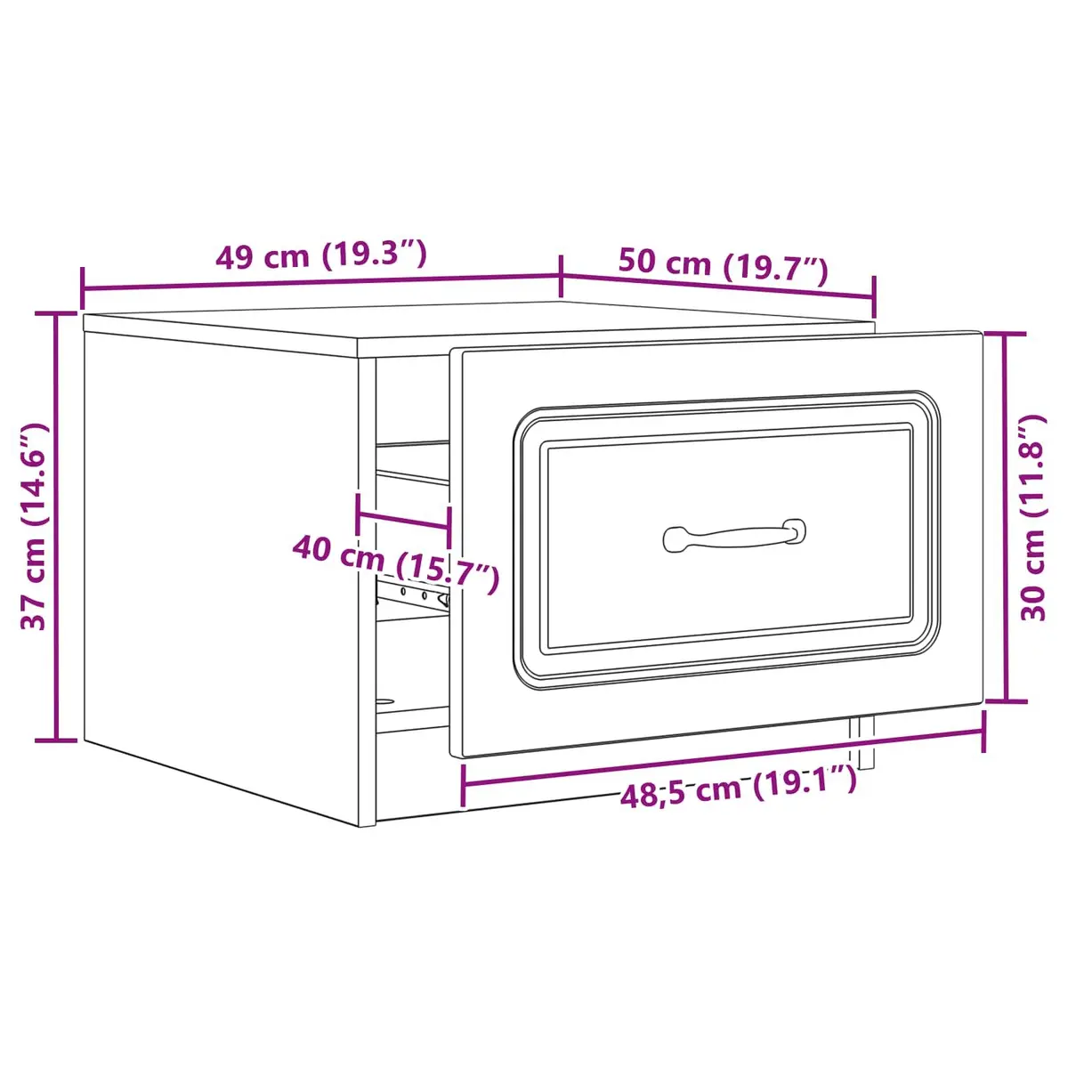 White Modern Coffee Table with Drawer