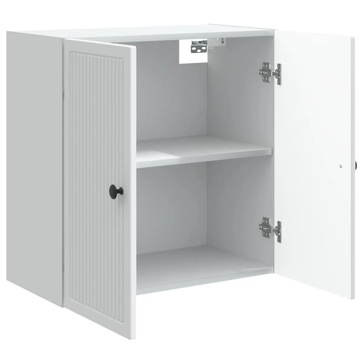 Wall-Mounted Storage Cabinet White Engineered Wood Living Room Bedroom 59 x 31 x 60 cm