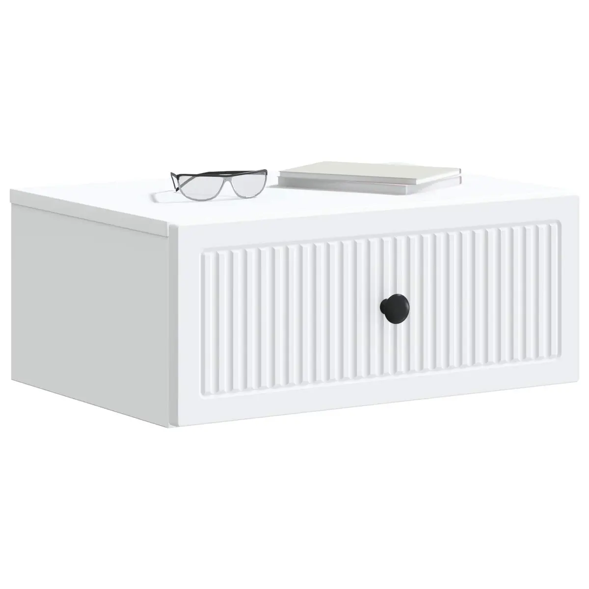 Bedside Cabinet White Engineered Wood Nightstand 49 x 34.5 x 20 cm
