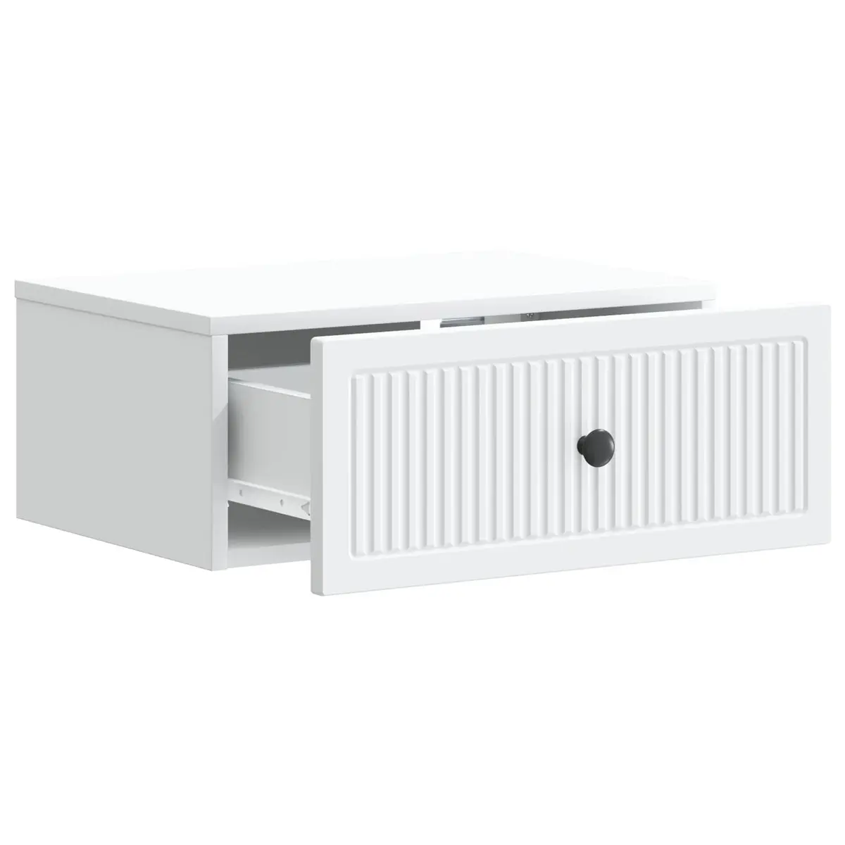 Bedside Cabinet White Engineered Wood Nightstand 49 x 34.5 x 20 cm