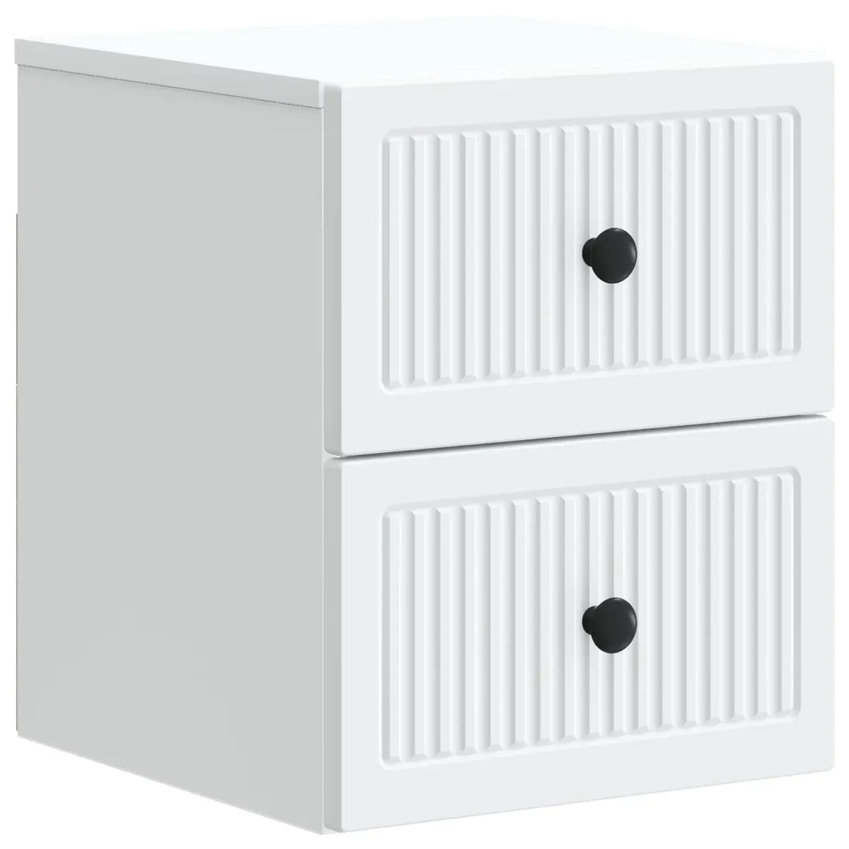 Wall-Mounted Bedside Cabinet Storage Organiser Bedroom Furniture White