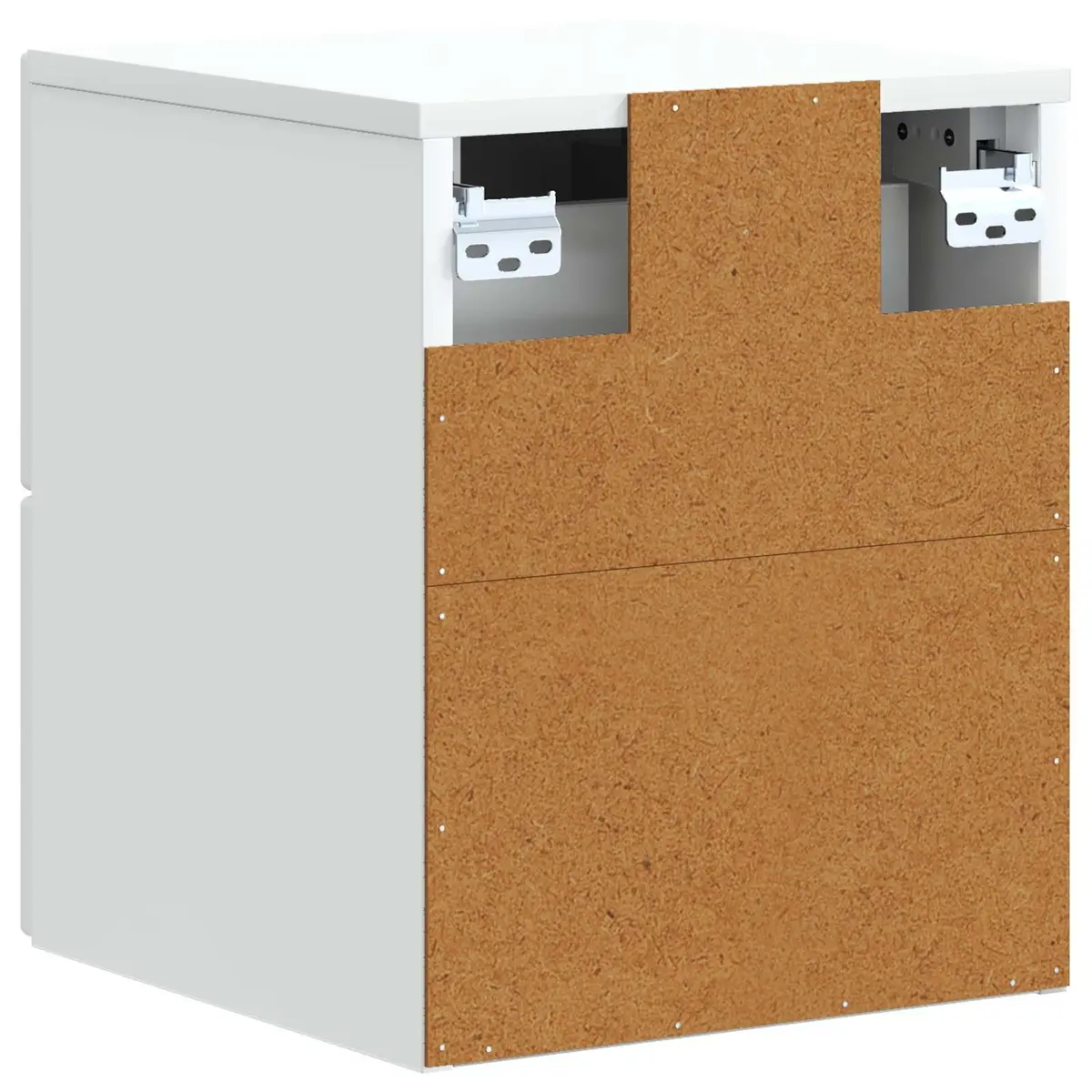Wall-Mounted Bedside Cabinet Storage Organiser Bedroom Furniture White