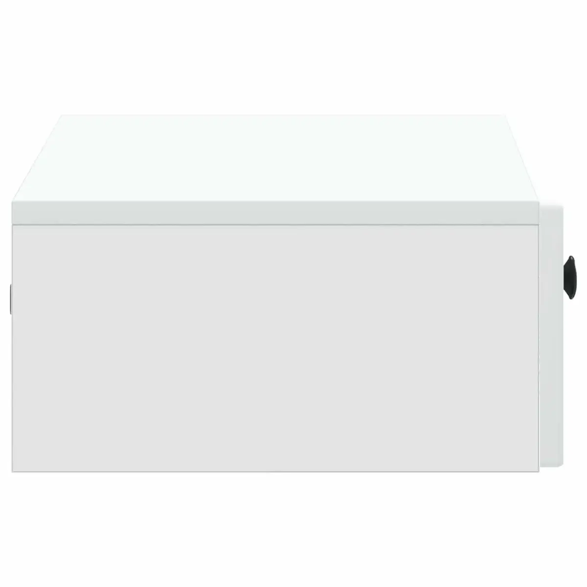 Wall-Mounted Side Table White Storage Cabinet Engineered Wood Living Room 59 x 34.5 x 17 cm