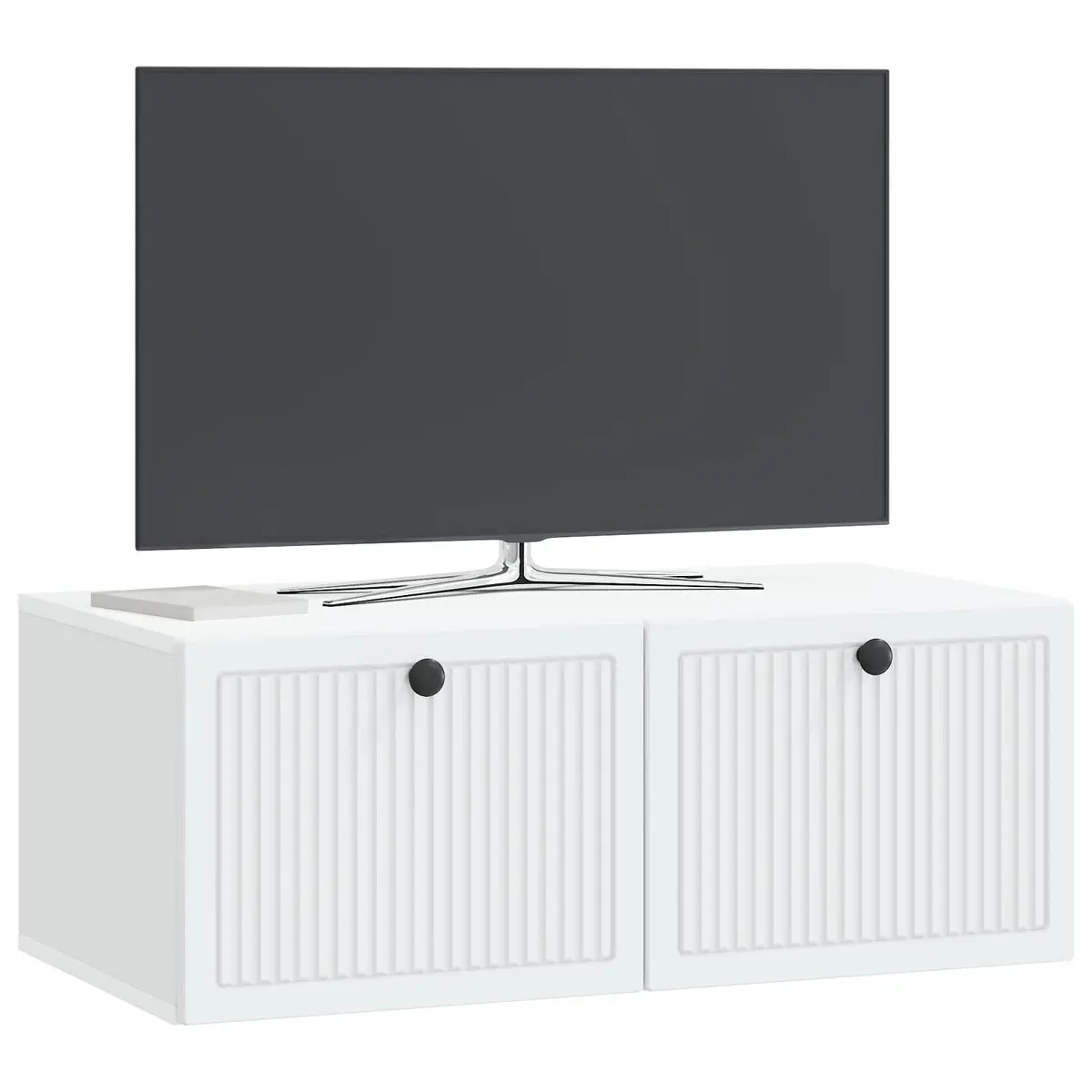 Wall-Mounted TV Cabinet for Living Room White Engineered Wood 78.5cm