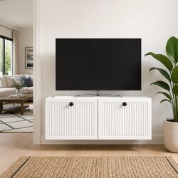 Wall-Mounted TV Cabinet: 78.5 x 31 x 30 cm in White