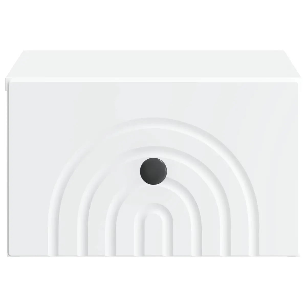 Wall-Mounted Bedside Cabinet White Engineered Wood Storage Drawer Organiser